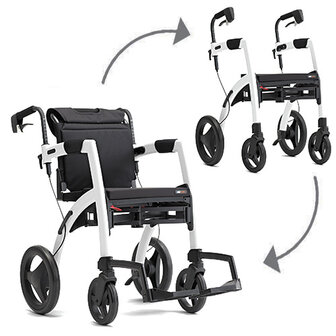 Rollz Motion Rollator en rolstoel in &eacute;&eacute;n