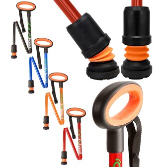 Flexyfoot  Opvouwbar Wandelstok met ovalen handvat