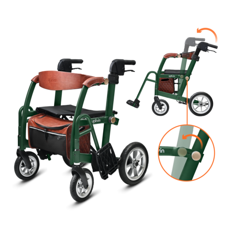 Rollator en rolstoel Glide 2 in 1