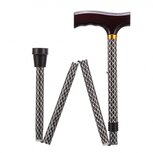 Opvouwbare wandelstok - etched black