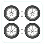 Extra Soft PU banden voor Rehasense rollator (voor- en achter)