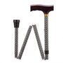 Opvouwbare wandelstok - etched black