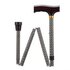 Opvouwbare wandelstok - etched black_